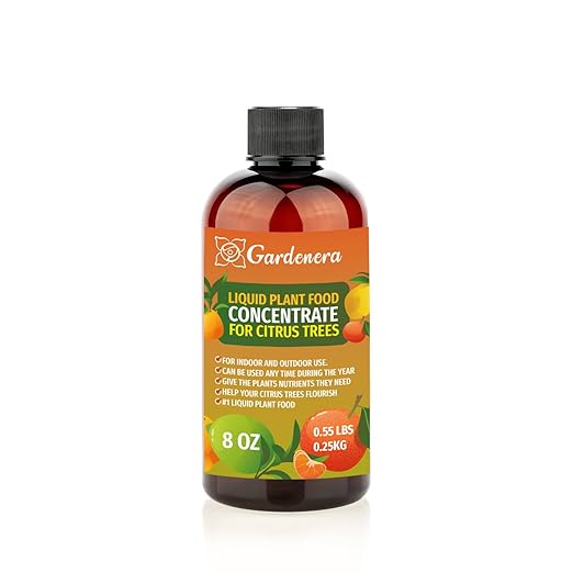 Gardenera Plant Growth Superfood for CITRUS Trees with 18 Essential Vitamins & Minerals - Organic Plant Food Fertilizer - Micro-Fungi and Bio-Organisms for CITRUS Plant Care & Growth Enhancement - 8oz