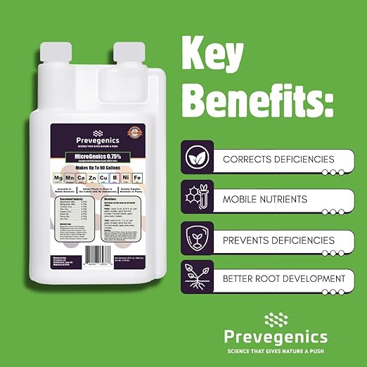 MicroGenics 0.75% | 32 fl. oz. | Contains .75% Magnesium, .75% Manganese, .75% Zinc, .75% Copper, .75% Boron, .75% Nickel and .75% Iron | Liquid Fertilizer | Makes up to 60 Gallons