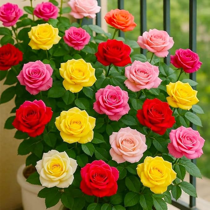 120+ Rose Seeds Mixture Color for Planting-Non-GMO Heirloom Plant Seeds Garden Outdoor-Fragrant, Attracts Bees and Butterflies