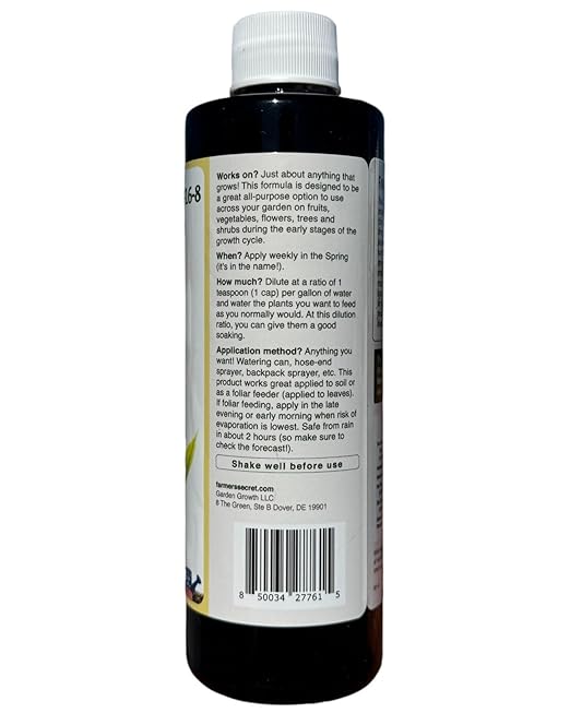 Farmer's Secret Spring Booster Fertilizer (8oz) - Super Concentrated 8-16-8 Formula - Formulated for Spring Application on All Types of Plants - Perfect Blend of Nutrients for Early Season Development