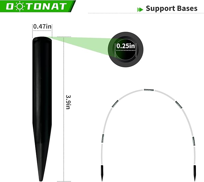 8FT Garden Hoops Grow Tunnel Kit - Rust-Free Fiberglass Frame for Raised Beds, 72pcs - DIY Plant Support for Garden Netting, Vegetable Garden Hoops Kit, Row Covers, and Greenhouse Hoops