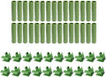 Plant Stake Connectors,50Pcs Garden Trellis Support Connector Tubes and Fixed Cross Buckle Clips for 8mm Coated Steel Plant Stakes