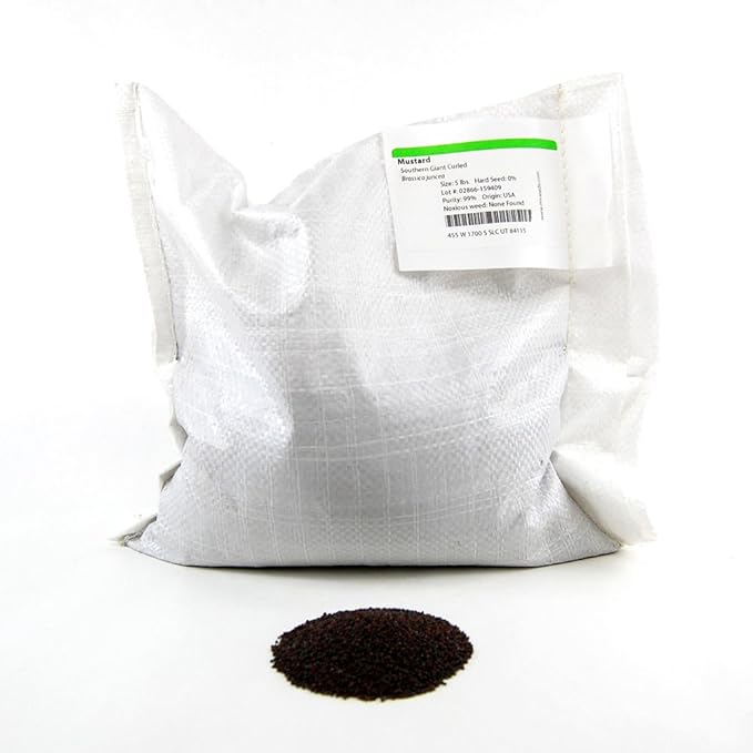 Southern Giant Curled Mustard Seeds: 5 Lb - Non-GMO Seeds for Herb Gardening, Growing Microgreens, Vegetable Garden