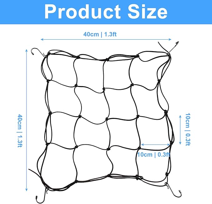 2 x 2Ft Trellis Netting with Hook, Heavy Duty Stretchy Scrog Plant Net Support for Indoor Outdoor Garden Plant Growing Tents