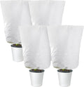 Alpurple 4 Packs Winter Drawstring Plant Covers-23.6 x 31.5 Inch Warm Plant Protection Cover Bags, Frost Cloth Blanket Protecting Fruit Tree Potted Plants from Freezing Animals Eating