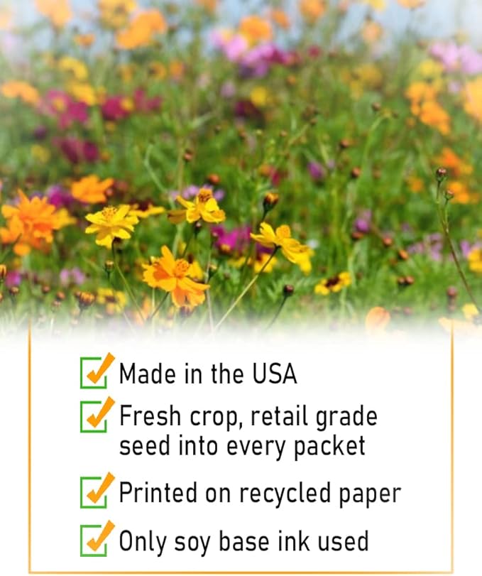 Pack of 20 Pre-Filled Bouquet Seed Mix Packet Girl Boy Baby Shower Party Favors Baby Announcements for Guests A Little Wildflower is On The Way Thank You Celebration of Life Plant Seeds
