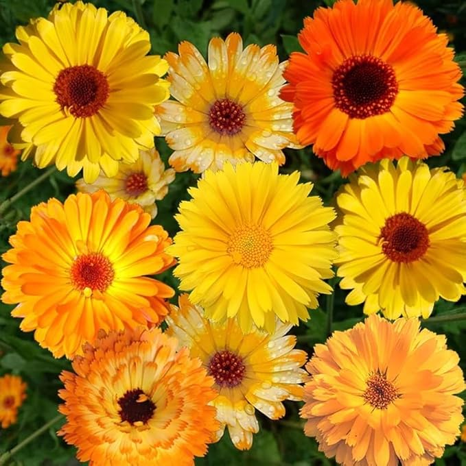 1000+ Calendula Seeds for Planting, Pacific Beauty Mix, Non-GMO, Edible & Medicinal Flowers, Bright Orange & Yellow Blooms, Pollinator Friendly, Annual Wildflower Seeds for Garden and Tea
