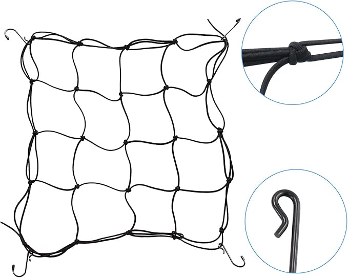 2 x 2Ft Trellis Netting with Hook, Heavy Duty Stretchy Scrog Plant Net Support for Indoor Outdoor Garden Plant Growing Tents