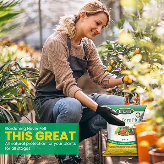 Earth-Care Plus 5-6-6 Organic Fast Acting Fertilizer for Plants - Water-Soluble Plant Food for Vegetables, Trees, and Flowers - Boost Growth for Lawns, & Gardens 4lb (1Pack)