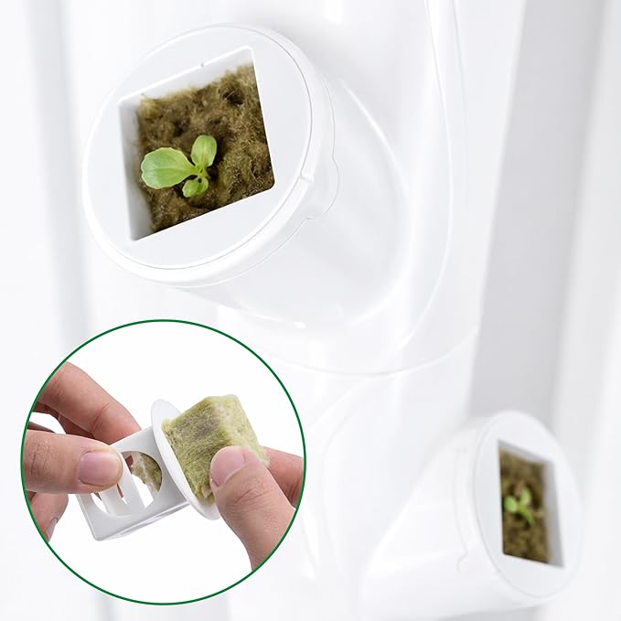 EBaokuup 12 Pcs Grow Cubes for Hydroponic System, Grow Cube Hydroponic Cups Compatible with yCube, Reusable Hydroponic System Grow Cube for Indoor Graden Supplies
