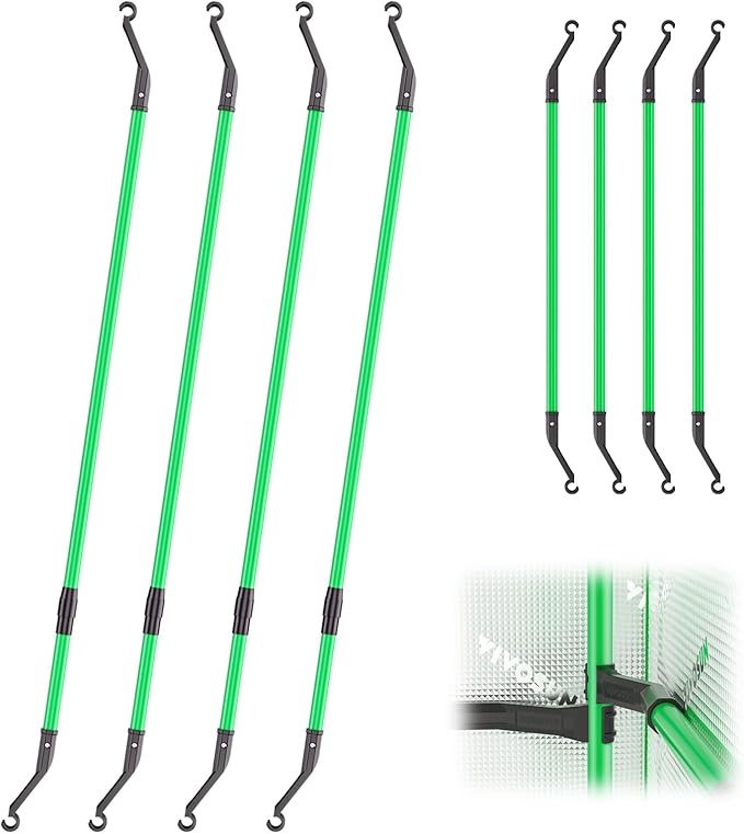 VIVOSUN Grow Tent High CFM Kit, Green Pole Range of 24"-48", Suitable for 2'x2', 3'x3', 4'x2' and 4'x4' Grow Tent, 4-Pack