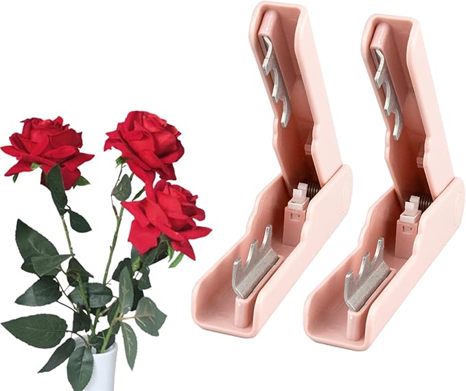 2Pcs Rose Thorn Remover, Leaf Thorn Stripper Tool, Flower Stem Leaves Thorn Stripper, Professional Tree Pruner Hand Tools, DIY Bouquet Garden Florist Tool
