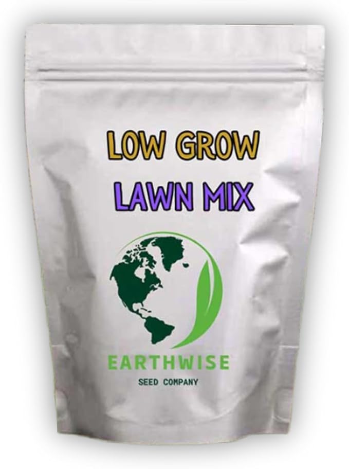 Earthwise No-Mow Low-Grow Lawn Seed Mix – 1/2 lb – 200 sq ft Bare / 500 sq ft Overseed