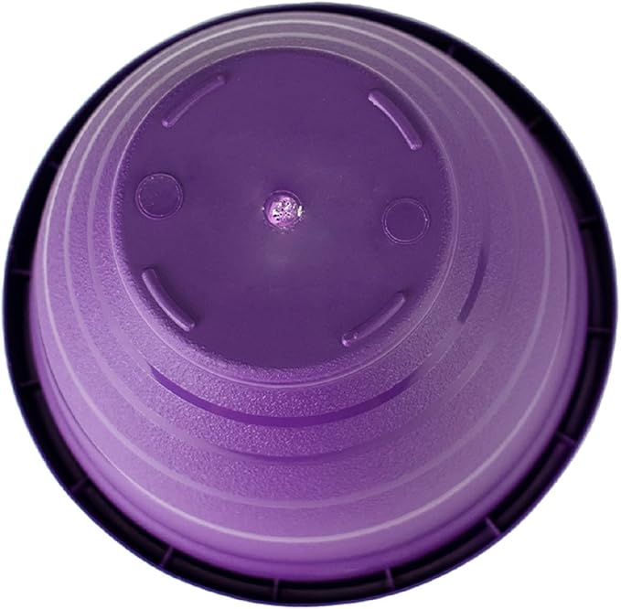The HC Companies Rings Flower Planter - Self Watering Plant Pots for Herbs & More - Round Lightweight Outdoor & Indoor Planter (12" Purple, Pack of 2)