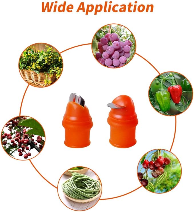 YBB 12 Pcs Gardening Silicone Thumb Knife Harvesting Tool, Separator Finger Plant Fruit Picking Knife Garden Tool (L)