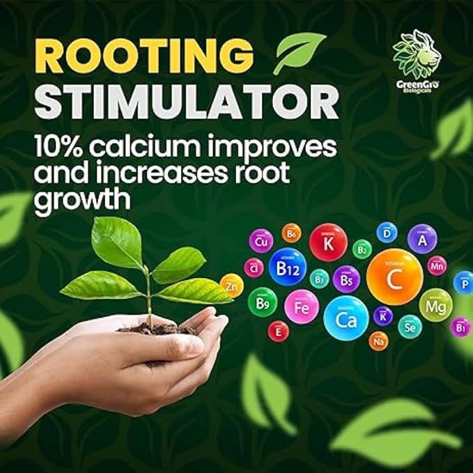 GreenGro Green Aminos - 3oz Rooting Stimulator Blend with Amino Acids and Nutrients for Potting Mix, Soils, Cuttings, and Hydroponic Gardens, Organic Plant Food for Indoor and Outdoor Plants