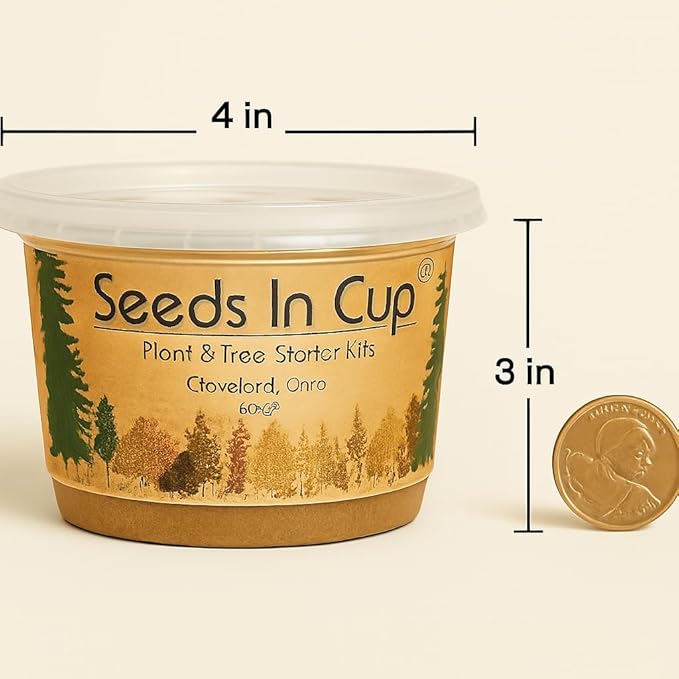 Seeds In A Cup® Custom Garden in A Box – 10-Pack Grow Kit with 50+ Vegetable & Herb Seed Options, Complete Indoor/Outdoor All-in-One Gardening Starter for Beginners, Families & Food Love