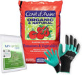 Coast of Maine TV3500 Tomato & Veg Planting Soil 20 qt with My Garden Pool 7-in-1 Soil Test Strips, 20 ct. and Claw Gardening Gloves