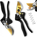Pruning Shears, Sharp SK5 Steel Garden Clippers with Teflon Coated Blade, Clean Precision Cut, Ergonomic Non-Slip Grip, Easy-Control Hand Pruners for Roses, Shrubs & Plants