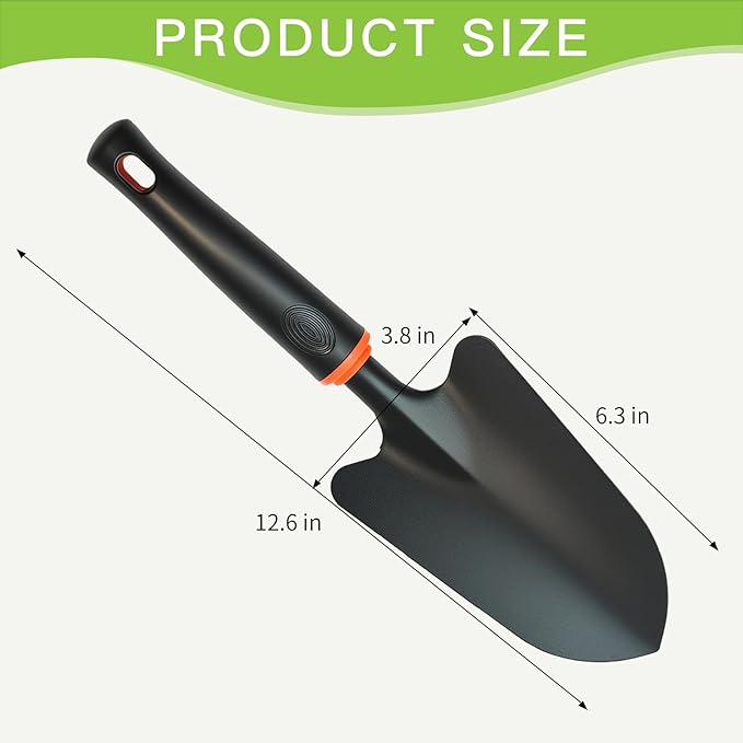 Garden Trowel, Heavy Duty Garden Trowel Hand Shovel for Gardening, Digging, Planting, Transplanting, and Cutting Roots