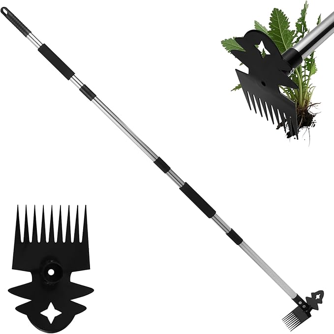 Weed Remover Tool,Portable Garden Weeder Tool,60"Gardening Weeding Tools,2026 New Manganese Steel Weeding Tools,for Hand Weeder for Vegetable Gardening Backyard Farm Planting & Uprooting Weeding Tool