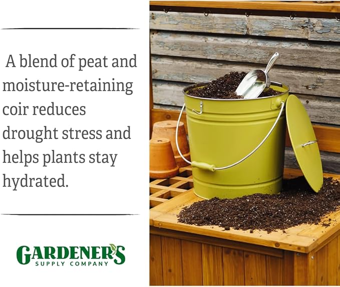 Gardener's Supply Company 20 Qts Potting Mix | SuperRoot Booster & Moisture-Retaining Coir | Plant Growth for Indoor Outdoor Self Watering Planter Boxes, Potted Plants & Garden Beds