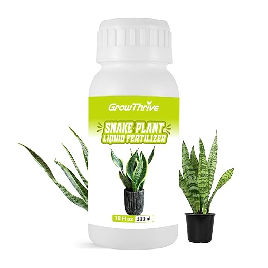 Snake Plant Fertilizer, 10 oz Organic Liquid Plant Food for Snake Plants, Natural Probiotic Formula with 200M Live Microbes/mL, Promotes Greener Leaves & Strong Roots, 1:400 Concentrate