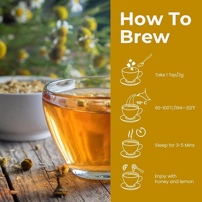 BLUE TEA - Chamomile Tea - Rose - 18 Count - Pyramid Plant Based Tea Bag | SKIN HEALTH | Detox Tea - Herbal Tea - Flower Based - Caffeine-free - Non-GMO - Vegan | Tin Pack
