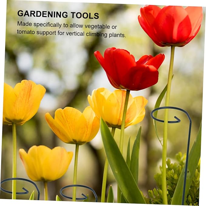 VOSAREA 10pcs Plant Support Structures Metal Botany Bracket Flower Stand for Indoor Outdoor Vegetable Trellis