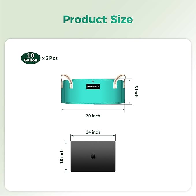 [Upgraded] 2 Pack 10 Gallon 3 Compartment Grow Bag, Vegetable Growing Bag Thickened PE Garden Pots with Drainage Holes, Branch-Binding Holes, Reusable Plant Bag for Vegetables,Flowers