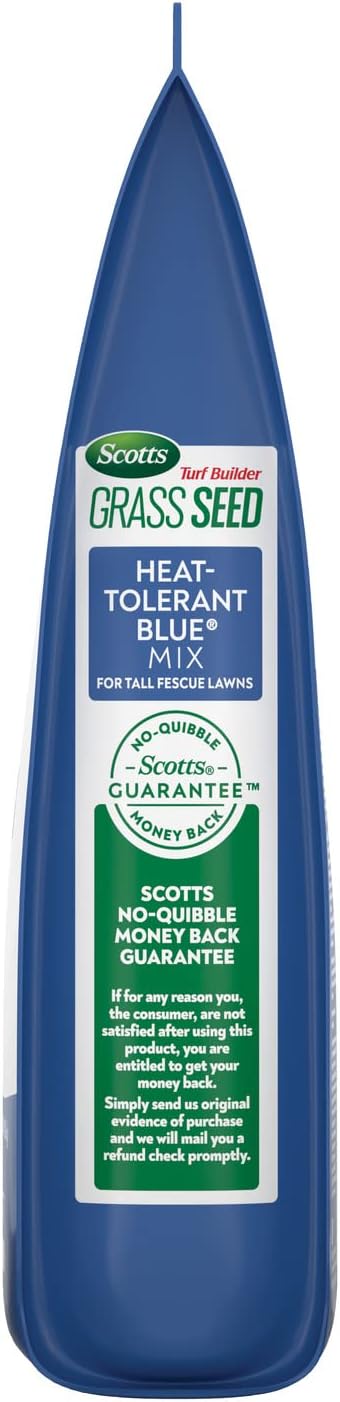 Scotts Turf Builder Grass Seed Heat-Tolerant Blue Mix for Tall Fescue Lawns with Fertilizer and Soil Improver, 2.4 lbs.
