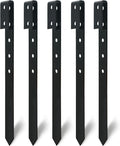 20Pcs Landscape Edging Garden Stakes,10 Inch Metal Garden Stakes,Fence Stakes,Metal Stakes for Edging,Terrace Board,Grass Barrier,Garden Edging Coil (Black2)