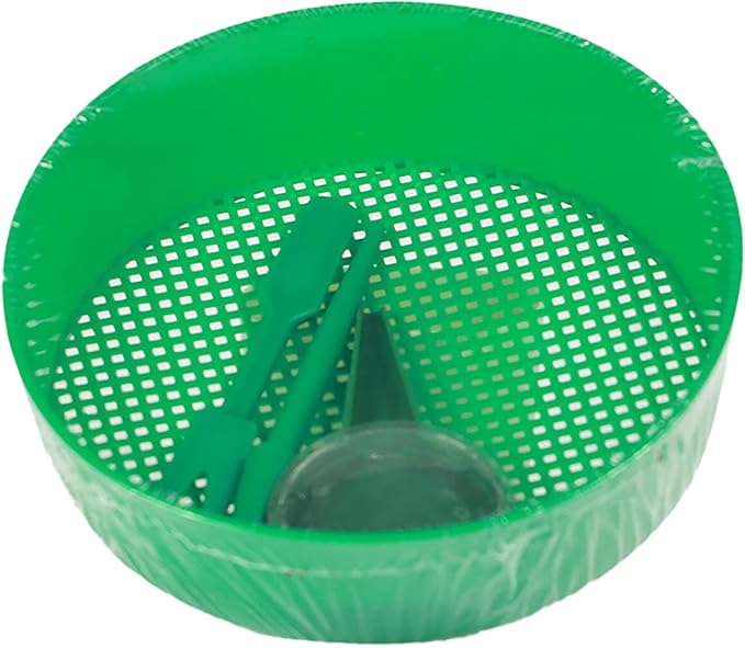 Garden Soil Sieve, Household Plastic Dirt Sifter Soil Sifting Pan Portable Gardening Soil Stones Filter Tool for Gardenging Yard Tidying Land Treatment