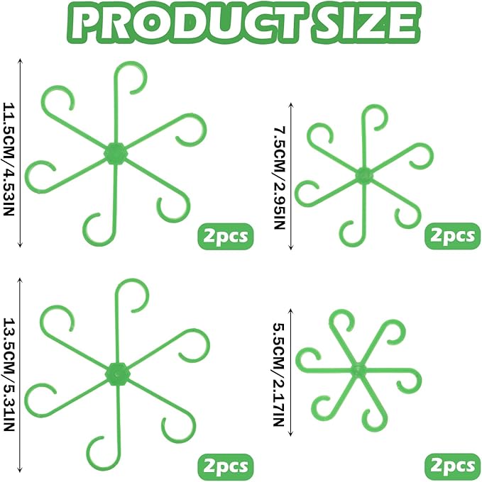8pcs Plant Stem Support Climbing Houseplant Support Stakes for Indoor Plants Reusable Plastic Climbing Plant Support Plant Trellis Indoor Ideal Plant Support for Thriving Growth