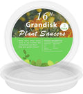 TITE 3 Pack Plant Saucer Heavy Large Planter Durable Thicker Plastic Plant Trays for Indoors and Outdoor,Plant Saucer Drip Trays (Transparent, 16 inch)