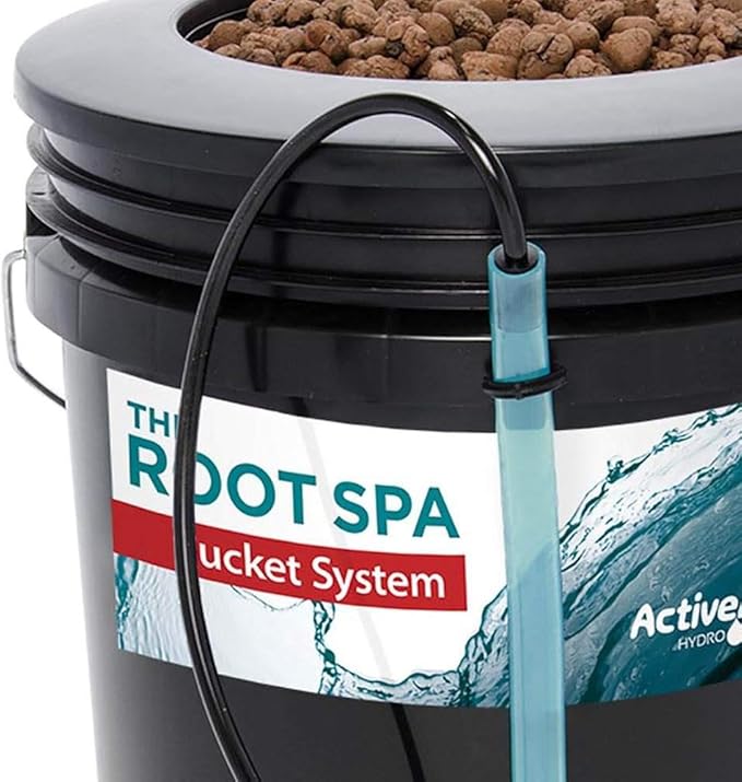 Hydrofarm RS5GALSYS Root Spa Deep Water Culture Bucket System, 5 Gallon, black