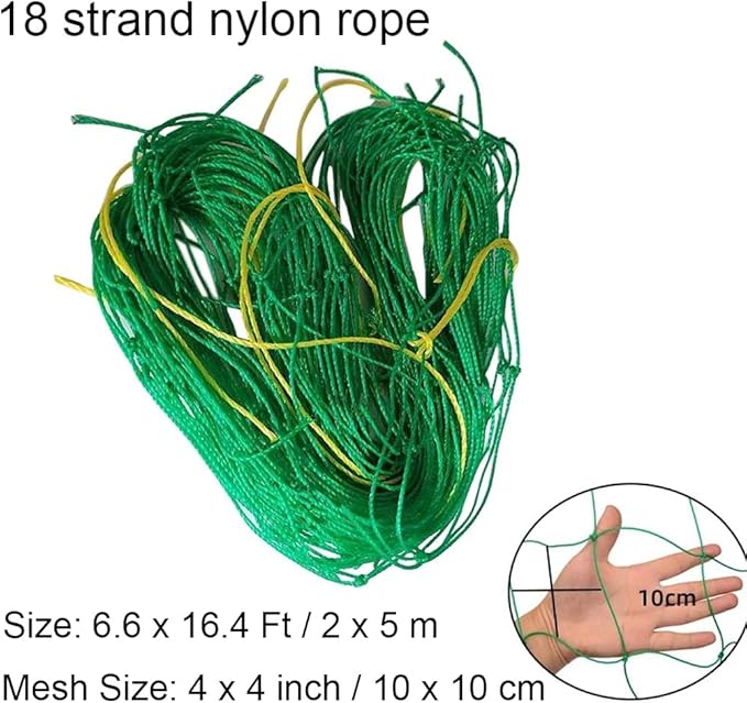 Garden Netting & Trellis Netting Garden Net for Climbing Plants Grape Tomato Green Bean Cucumber Trellis Outdoor Garden Trellis (6.6 ft x 16.4 ft)