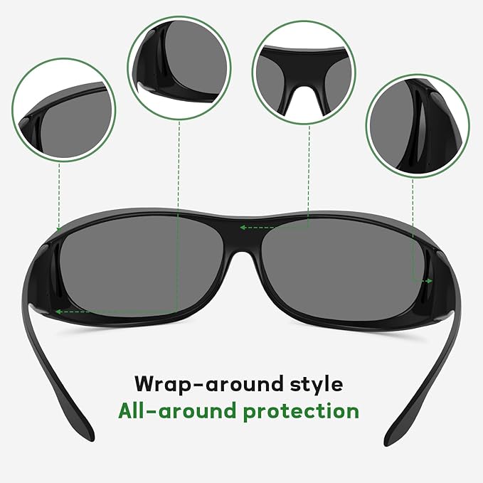 Hydroponic Indoor Grow Room Glasses (2-Pack), LED Grow Light Glasses for Eye Protection in Greenhouse & Vertical Farming