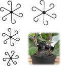 4 PCS Plant Stabilizer for Indoor Plants, 4 Sizes Climbing Houseplant Stem Support, Plastic Plant Climbers Stem Holders Reusable Climbing Plants Stakes for Indoor Outdoor Growth Accessories (Black)