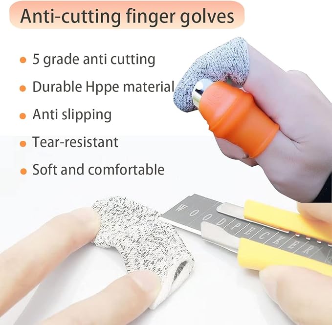 Garden Silicone Thumb Knife, Harvesting Tools for Garden, Harvesting Knife with Cut Resistant Finger Cots, Garden Tool Set for Trimming Plant, Gardening Gifts and Kitchen Help