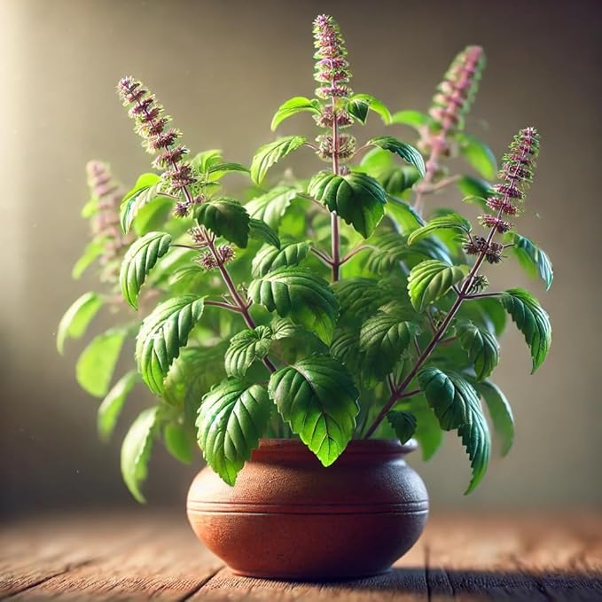 FUN AND GROW SEEDS: Seeds Ornamental Tulsi Tree Holy Basil Non GMO Heirloom