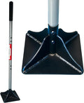 Heavy Duty Steel Tamper 10"x10" with 48 inch Ergonomic Handle and Rubber Foam Grip -Garden Landscaping Hand Rammer Compactor for Earth, Gravel and Dirt Pavement Compaction Paver Tool Trash Tamper