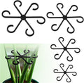 12Pcs Plant Stem Supports, Reusable Plastic Plant Accessories Indoor, Monstera Plant Support for Climbing Houseplants, Stakes Trellis Stem Hook Growth Tools for Neat Garden Arrangement(Black)