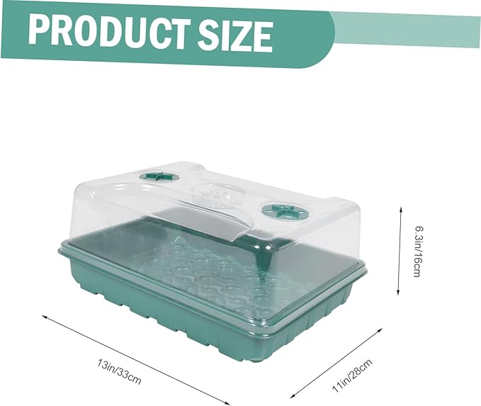 Plant Starter Trays Material Plant Germination Box Greenhouse Cover for Seed Starting Reusable Planting Nursery Tray for Indoor Outdoor