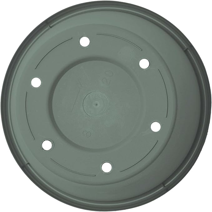 Bloem Terra 10" Diameter Round Basil Resin Planter Pot with Drainage Holes for Indoor and Outdoor Gardening
