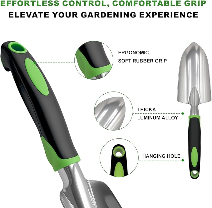 8-piece women's gardening tool set, non-slip heavy-duty hand gardening tools. Suitable for transplanting, digging, pruning, and fertilizing. Perfect for outdoor and indoor potted plants.