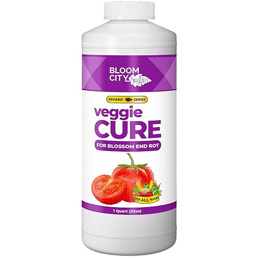 Bloom City Veggie Cure for Blossom End Rot – Liquid Plant Food for Calcium Support, Reduced Blossom End Rot & Healthier Vegetable Growth, 32 oz