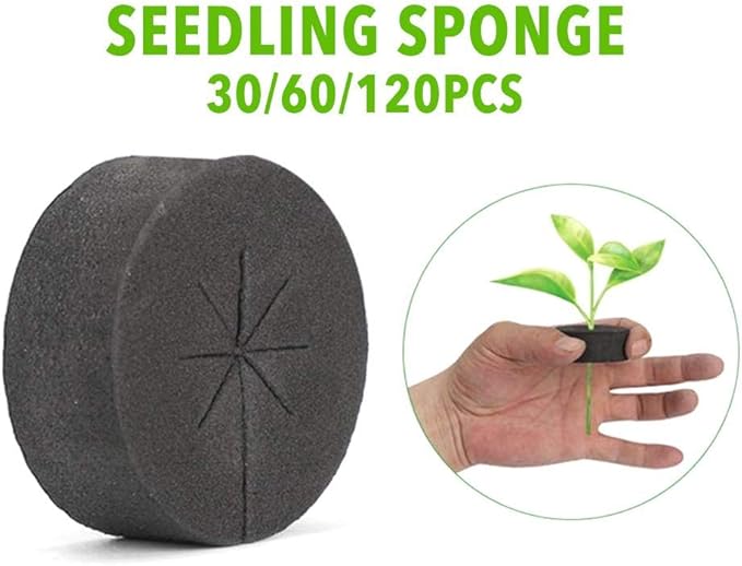 Cloning Collars Inserts, Garden Clone Collars Fits 2 Inch Net Cups, Hydroponics Systems Cloning Sponge DIY Foam Cloner Inserts for Plant(Size:30pcs)