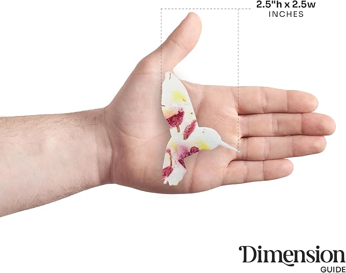 Wildflower Seed Paper - Set of 24 Hummingbird-Shaped for Funeral Favors, Memorial Gifts, & Sympathy Gifts for Loss of Father and Mother (Pink & Yellow)