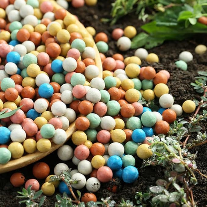 2 lb Clay Pebbles Clay Balls for Plants 6mm-8mm Mini Hydroponics Ceramic Ball Horticultural Grade Succulent Soil,for Plant Pots Vase Fillers Hydroponic Growing,Colourful
